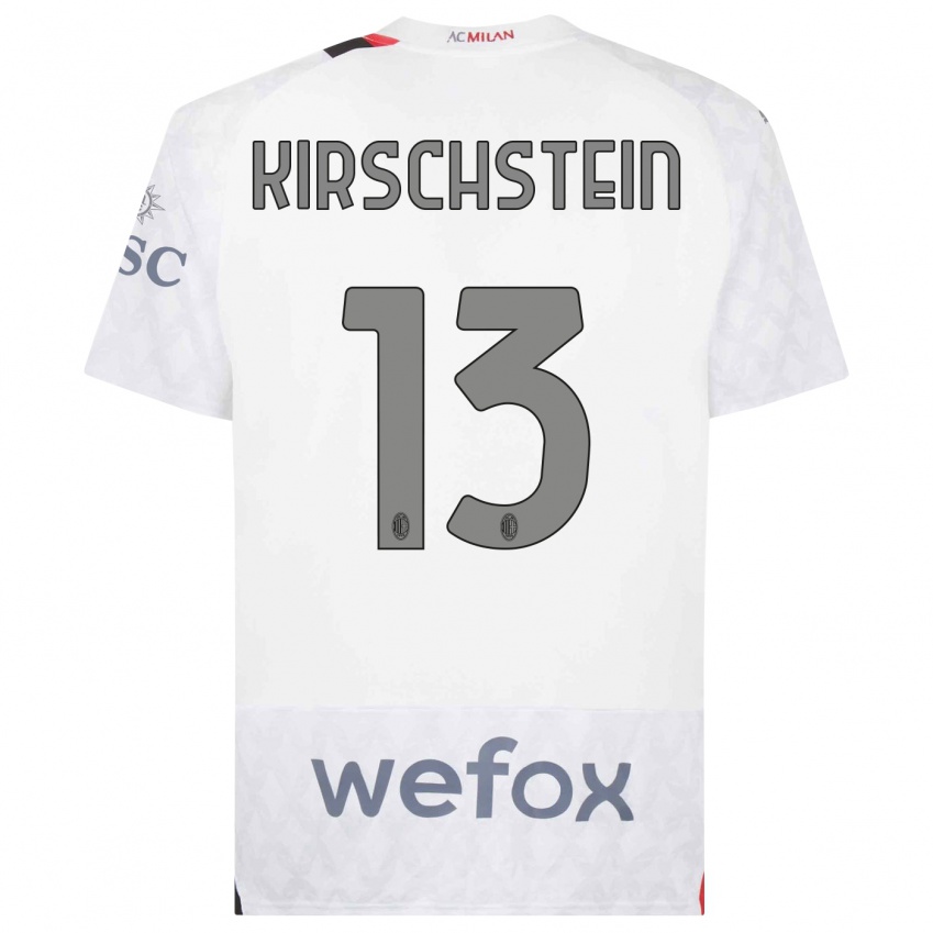 Herren Merle Kirschstein #13 Weiß Auswärtstrikot Trikot 2023/24 T-Shirt Schweiz