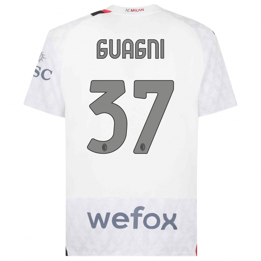 Homme Maillot Alia Guagni #37 Blanc Tenues Extérieur 2023/24 T-Shirt Suisse