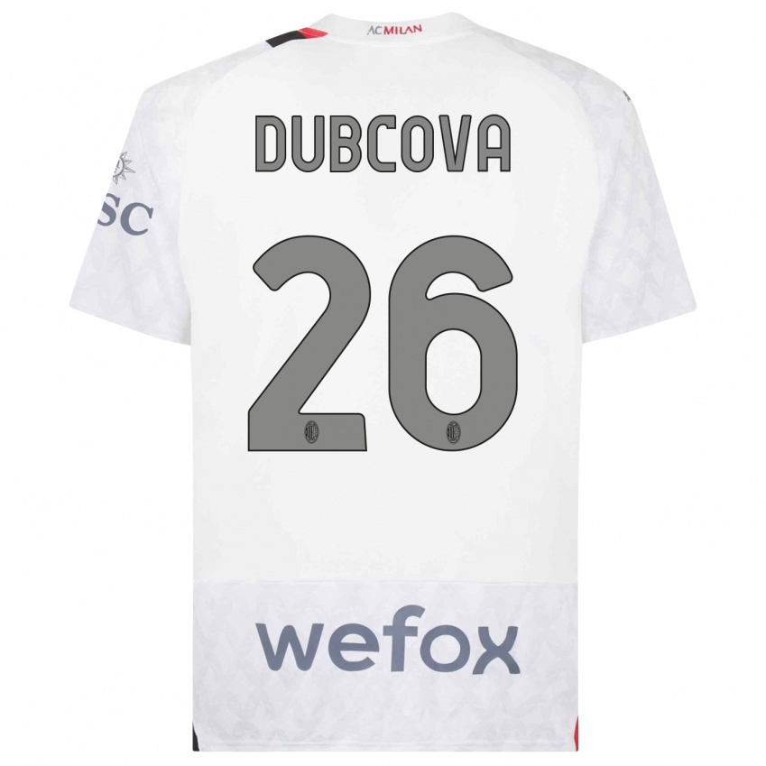 Herren Michaela Dubcova #26 Weiß Auswärtstrikot Trikot 2023/24 T-Shirt Schweiz