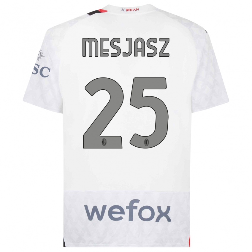 Homme Maillot Malgorzata Mesjasz #25 Blanc Tenues Extérieur 2023/24 T-Shirt Suisse