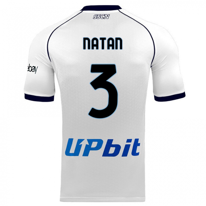 Homme Maillot Natan #3 Blanc Tenues Extérieur 2023/24 T-Shirt Suisse