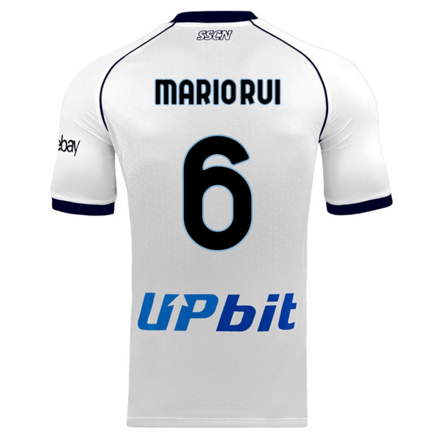 Homme Maillot Mario Rui #6 Blanc Tenues Extérieur 2023/24 T-Shirt Suisse