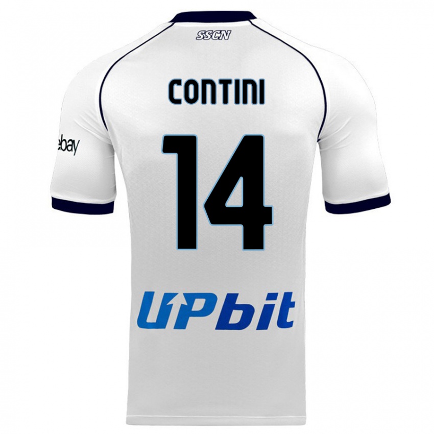 Herren Nikita Contini #14 Weiß Auswärtstrikot Trikot 2023/24 T-Shirt Schweiz