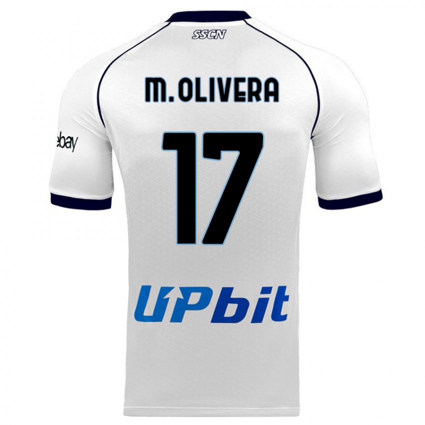 Homme Maillot Mathias Olivera #17 Blanc Tenues Extérieur 2023/24 T-Shirt Suisse