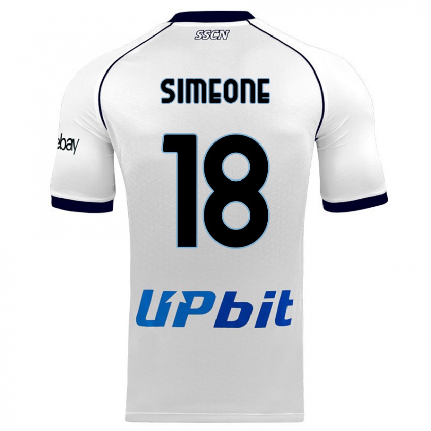 Herren Giovanni Simeone #18 Weiß Auswärtstrikot Trikot 2023/24 T-Shirt Schweiz