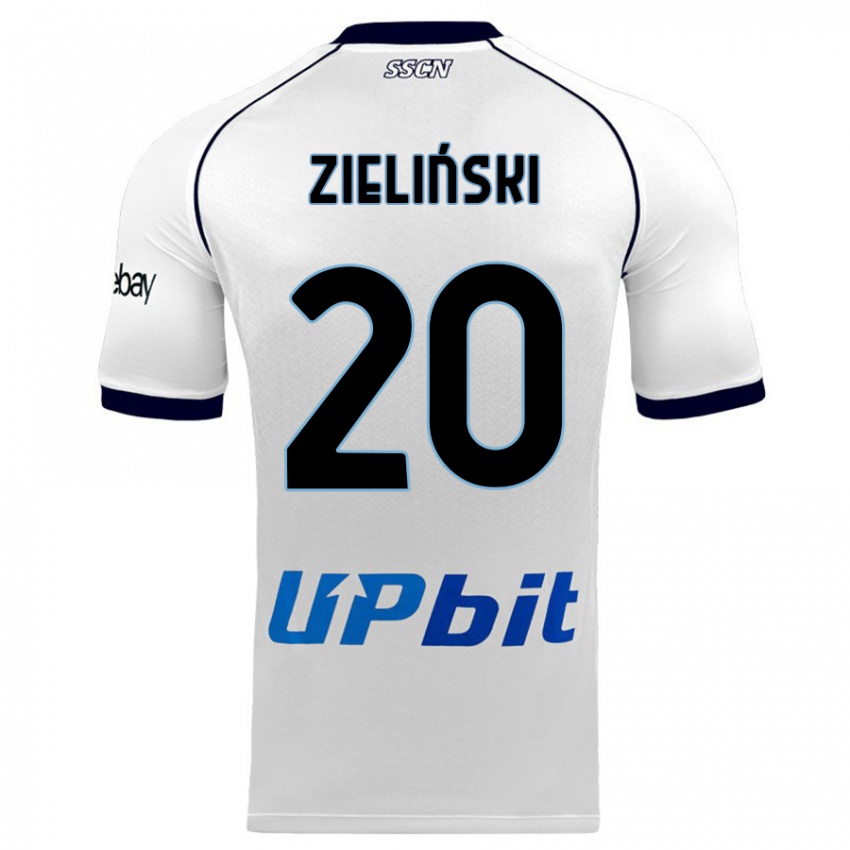 Herren Piotr Zielinski #20 Weiß Auswärtstrikot Trikot 2023/24 T-Shirt Schweiz
