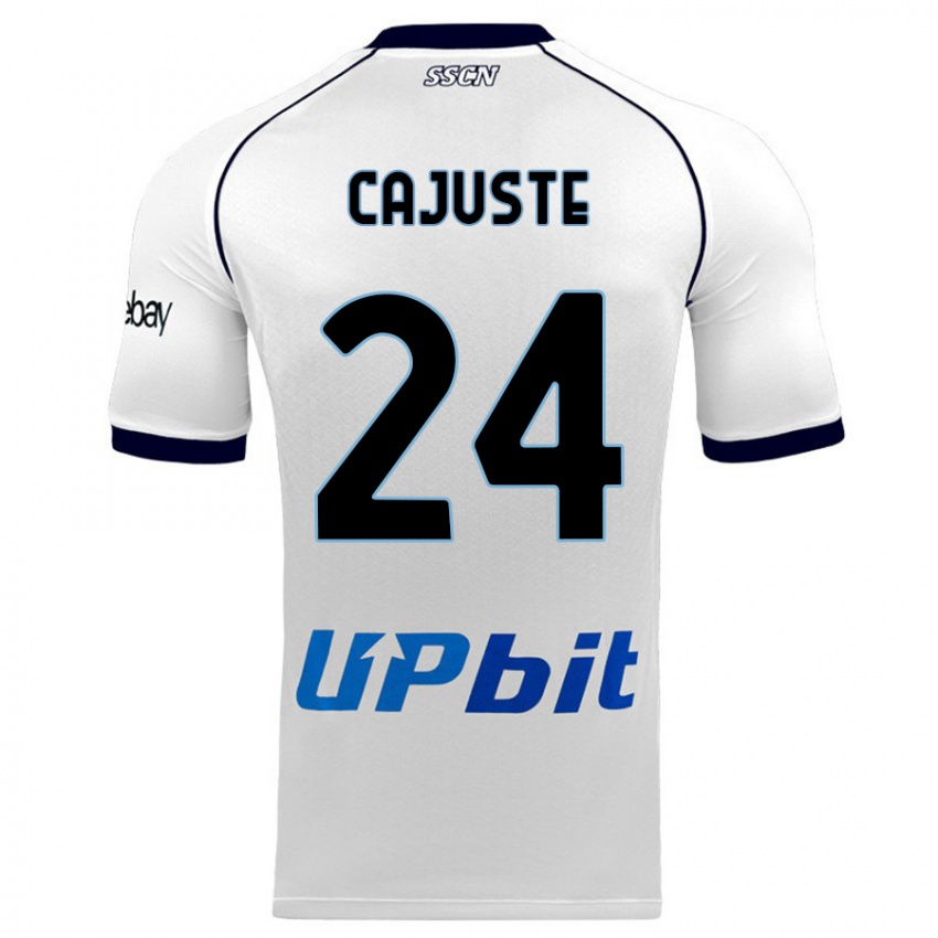 Herren Jens Cajuste #24 Weiß Auswärtstrikot Trikot 2023/24 T-Shirt Schweiz