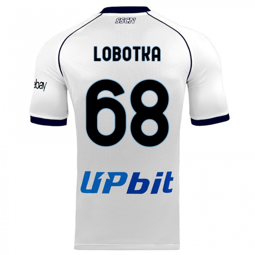 Homme Maillot Stanislav Lobotka #68 Blanc Tenues Extérieur 2023/24 T-Shirt Suisse