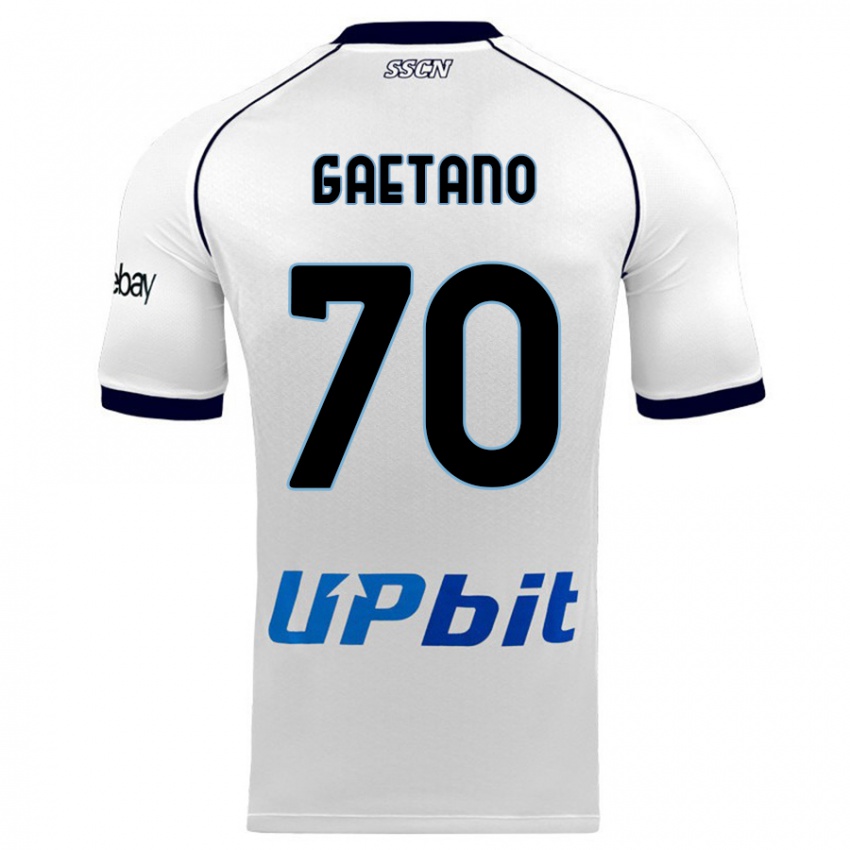 Homme Maillot Gianluca Gaetano #70 Blanc Tenues Extérieur 2023/24 T-Shirt Suisse