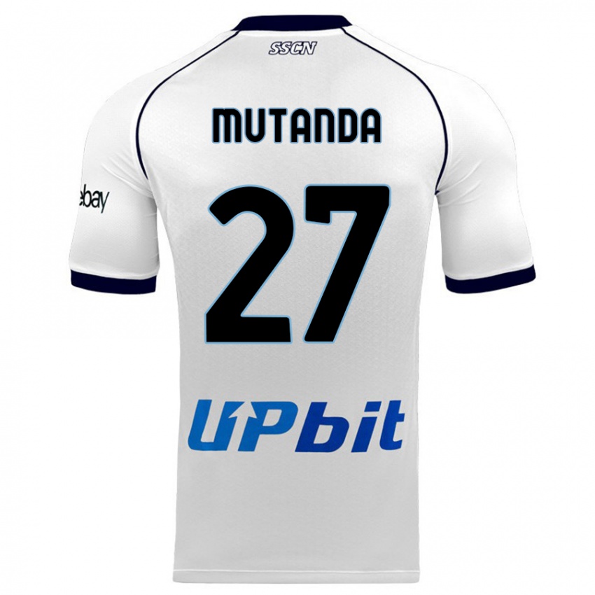 Homme Maillot Noah Mutanda #27 Blanc Tenues Extérieur 2023/24 T-Shirt Suisse