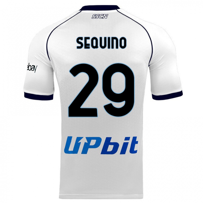 Herren Giovanni Sequino #29 Weiß Auswärtstrikot Trikot 2023/24 T-Shirt Schweiz