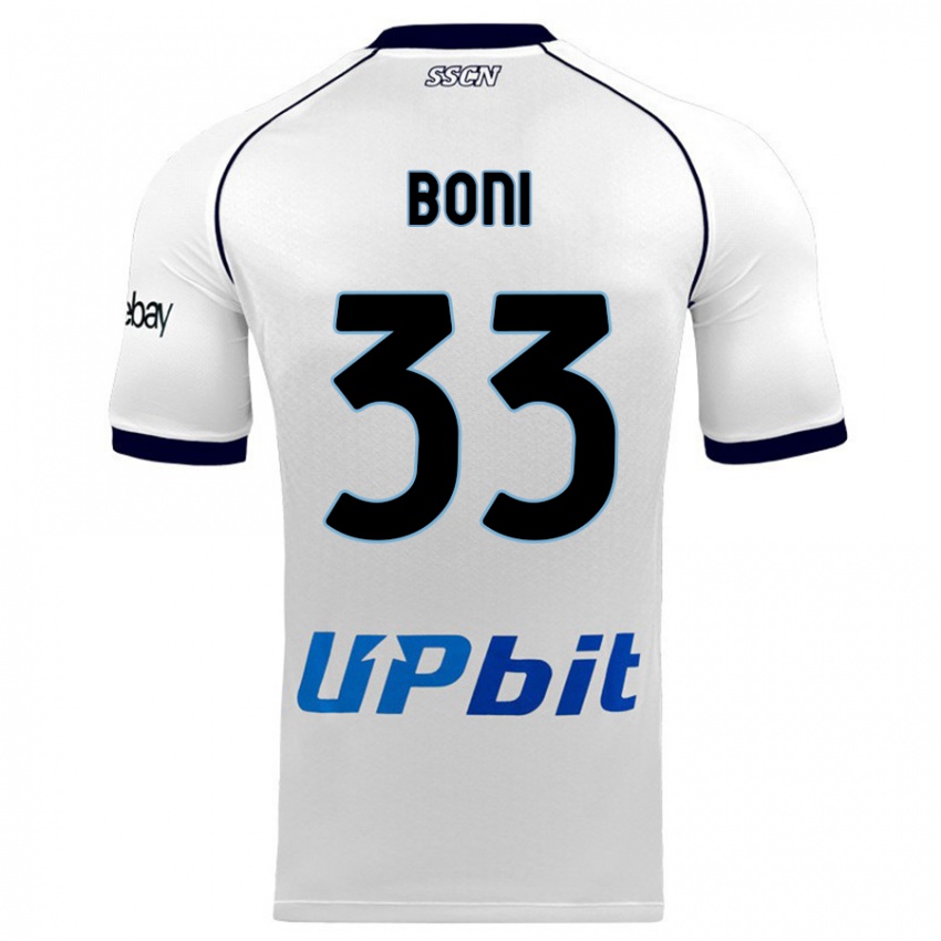 Homme Maillot Landry Boni #33 Blanc Tenues Extérieur 2023/24 T-Shirt Suisse