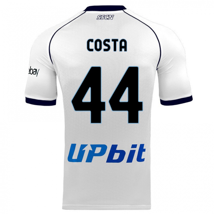 Homme Maillot Filippo Costa #44 Blanc Tenues Extérieur 2023/24 T-Shirt Suisse