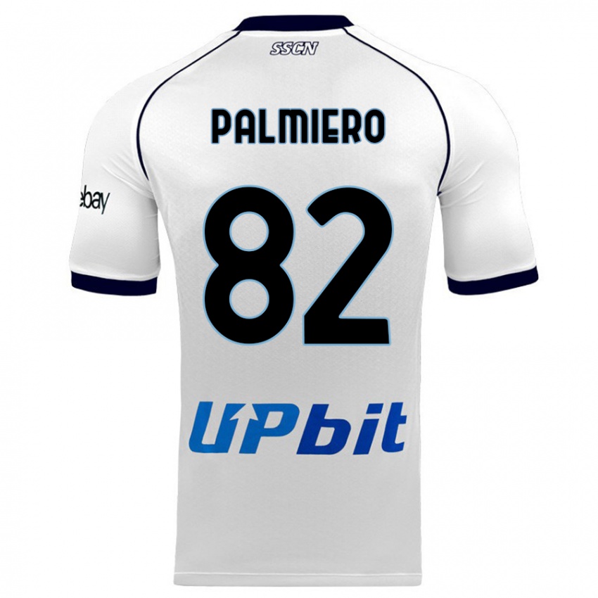 Herren Luca Palmiero #82 Weiß Auswärtstrikot Trikot 2023/24 T-Shirt Schweiz
