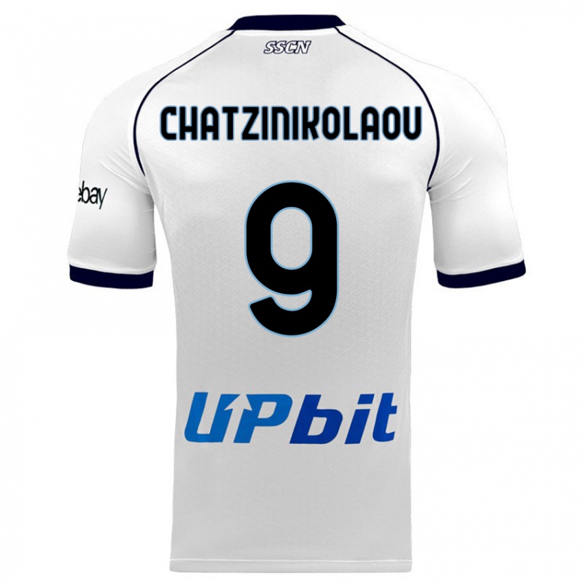 Homme Maillot Despoina Chatzinikolaou #9 Blanc Tenues Extérieur 2023/24 T-Shirt Suisse