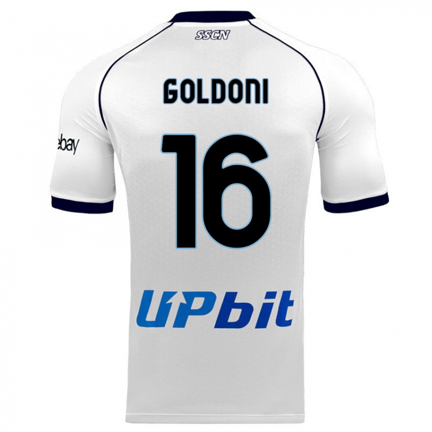 Homme Maillot Eleonora Goldoni #16 Blanc Tenues Extérieur 2023/24 T-Shirt Suisse