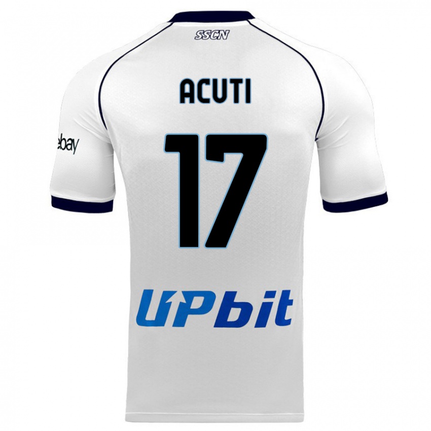 Homme Maillot Arianna Acuti #17 Blanc Tenues Extérieur 2023/24 T-Shirt Suisse