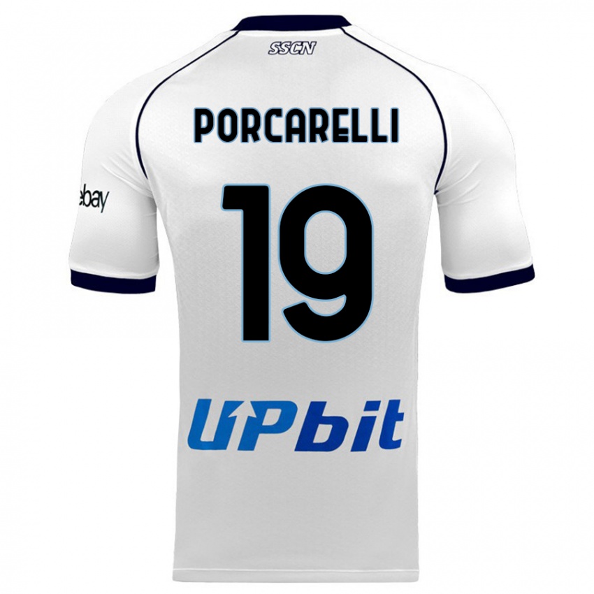 Herren Maddelena Porcarelli #19 Weiß Auswärtstrikot Trikot 2023/24 T-Shirt Schweiz