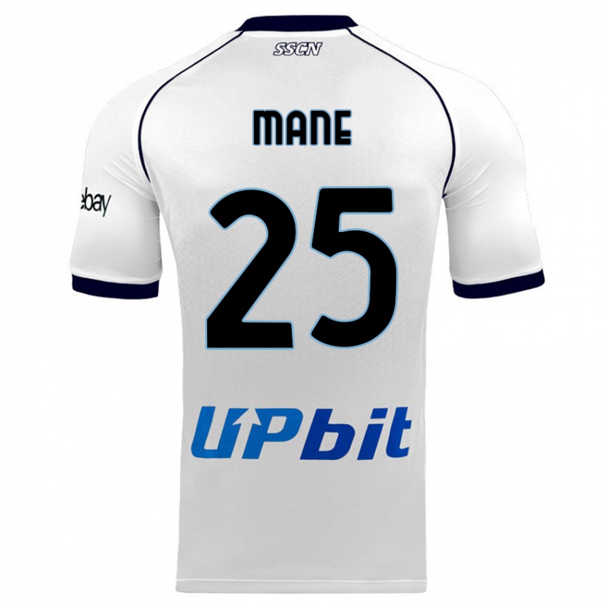 Homme Maillot Balla Mousa Mane #25 Blanc Tenues Extérieur 2023/24 T-Shirt Suisse
