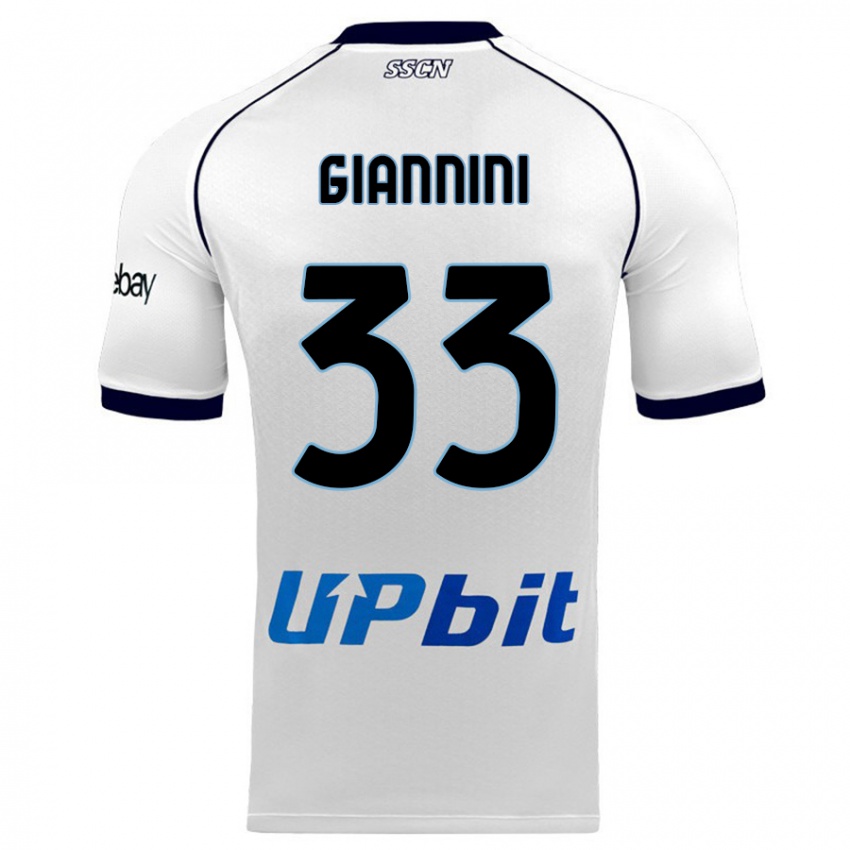 Herren Enrico Giannini #33 Weiß Auswärtstrikot Trikot 2023/24 T-Shirt Schweiz