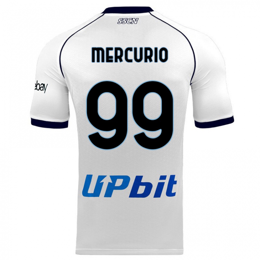 Herren Giovanni Mercurio #99 Weiß Auswärtstrikot Trikot 2023/24 T-Shirt Schweiz