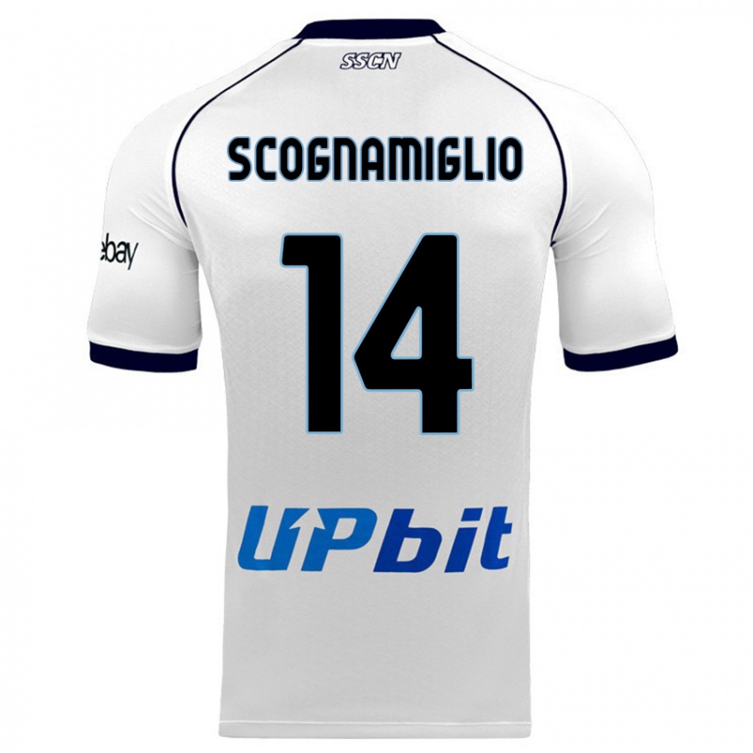 Herren Fabio Scognamiglio #14 Weiß Auswärtstrikot Trikot 2023/24 T-Shirt Schweiz