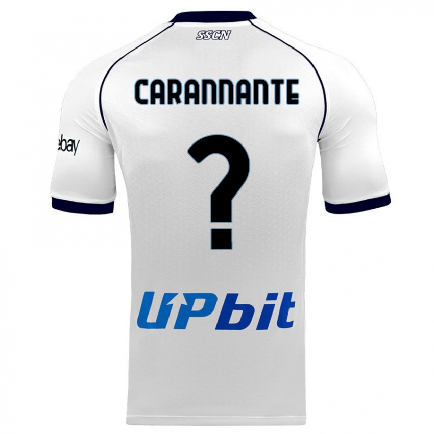 Homme Maillot Lorenzo Carannante #0 Blanc Tenues Extérieur 2023/24 T-Shirt Suisse