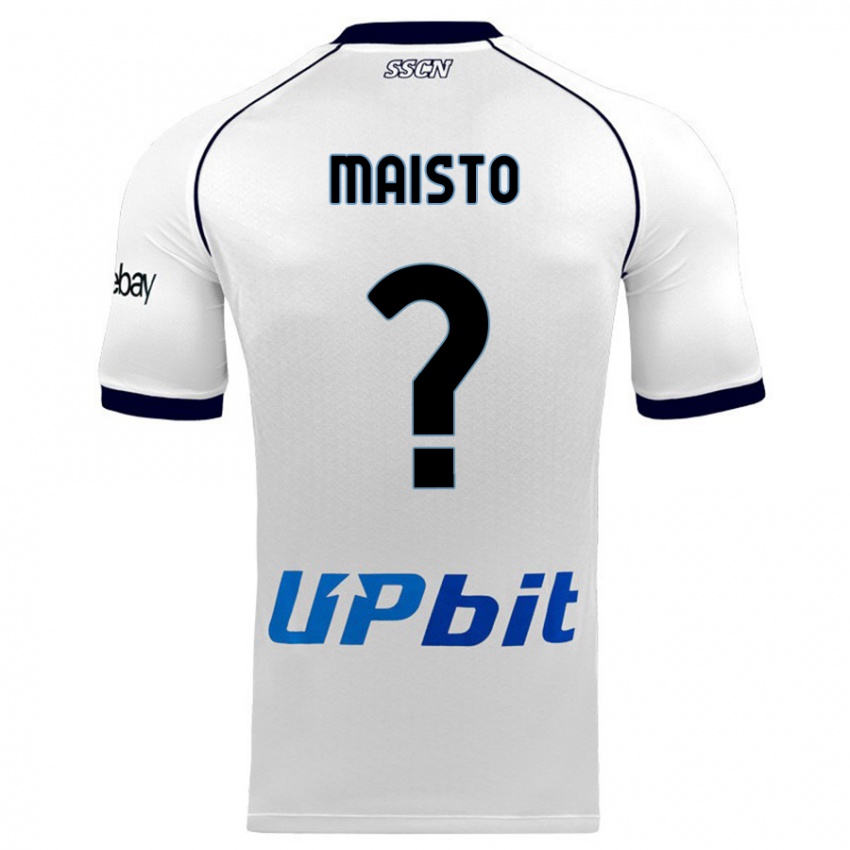 Homme Maillot Antonio Maisto #0 Blanc Tenues Extérieur 2023/24 T-Shirt Suisse