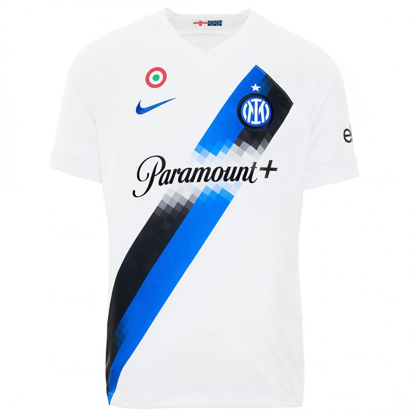 Homme Maillot Alessandro Bastoni #95 Blanc Tenues Extérieur 2023/24 T-Shirt Suisse