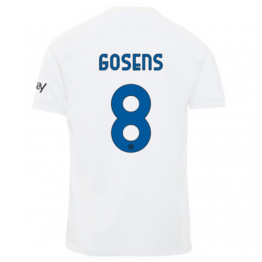 Herren Robin Gosens #8 Weiß Auswärtstrikot Trikot 2023/24 T-Shirt Schweiz