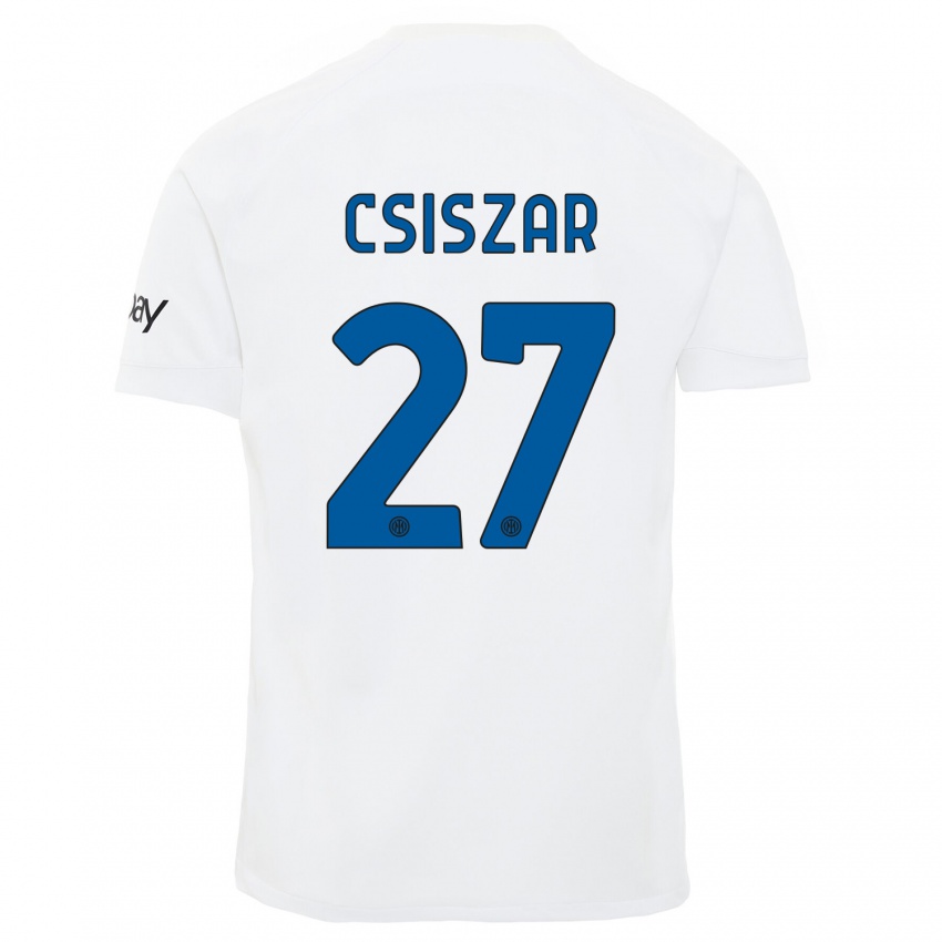 Homme Maillot Henrietta Csiszar #27 Blanc Tenues Extérieur 2023/24 T-Shirt Suisse