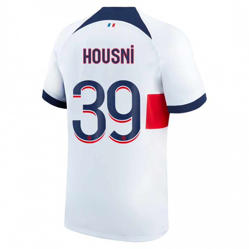 Homme Maillot Ilyes Housni #39 Blanc Tenues Extérieur 2023/24 T-Shirt Suisse