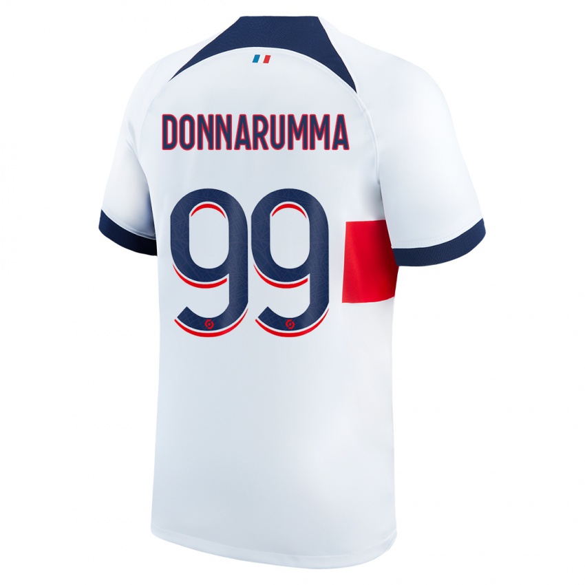 Herren Gianluigi Donnarumma #99 Weiß Auswärtstrikot Trikot 2023/24 T-Shirt Schweiz