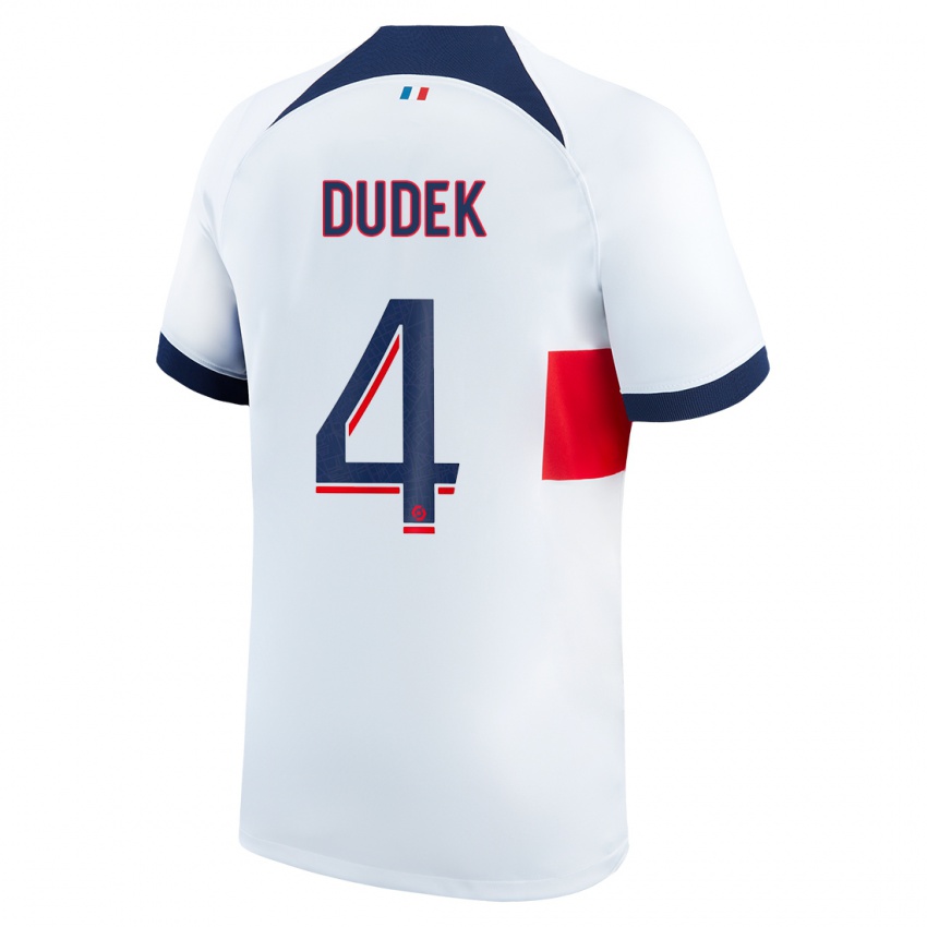 Herren Paulina Dudek #4 Weiß Auswärtstrikot Trikot 2023/24 T-Shirt Schweiz