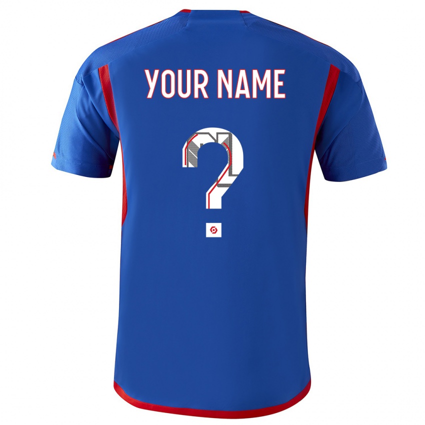Homme Maillot Votre Nom #0 Bleu Rouge Tenues Extérieur 2023/24 T-Shirt Suisse