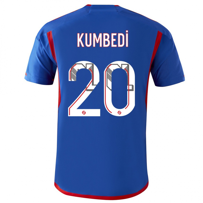 Herren Saël Kumbedi #20 Blau Rot Auswärtstrikot Trikot 2023/24 T-Shirt Schweiz