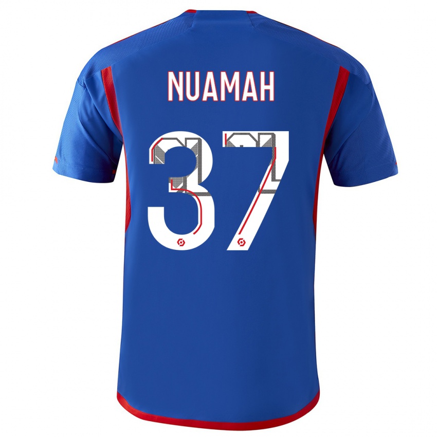 Herren Ernest Nuamah #37 Blau Rot Auswärtstrikot Trikot 2023/24 T-Shirt Schweiz