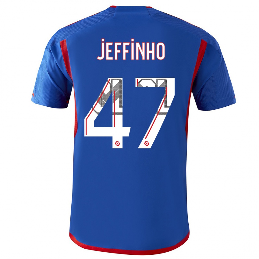 Herren Jeffinho #47 Blau Rot Auswärtstrikot Trikot 2023/24 T-Shirt Schweiz