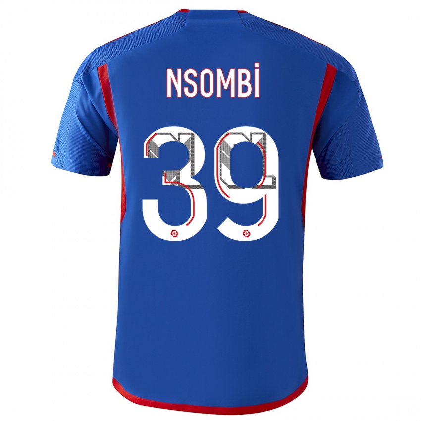 Herren Gael Nsombi #39 Blau Rot Auswärtstrikot Trikot 2023/24 T-Shirt Schweiz