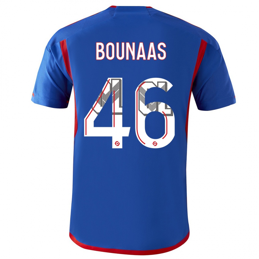 Herren Idris Bounaas #46 Blau Rot Auswärtstrikot Trikot 2023/24 T-Shirt Schweiz