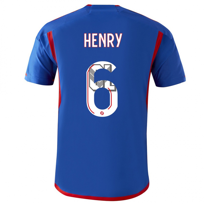 Herren Amandine Henry #6 Blau Rot Auswärtstrikot Trikot 2023/24 T-Shirt Schweiz