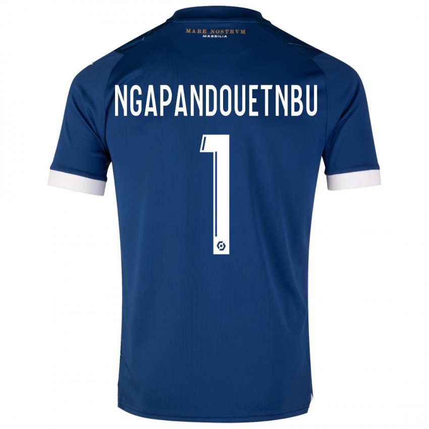Homme Maillot Simon Ngapandouetnbu #1 Bleu Foncé Tenues Extérieur 2023/24 T-Shirt Suisse