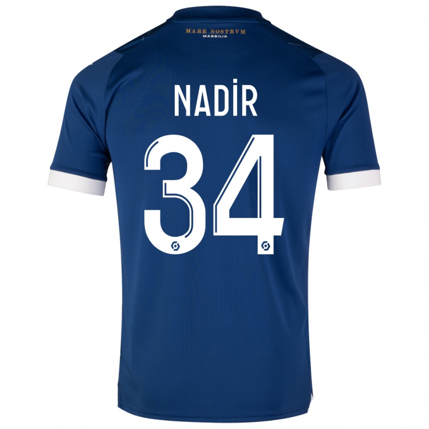 Homme Maillot Bilal Nadir #34 Bleu Foncé Tenues Extérieur 2023/24 T-Shirt Suisse