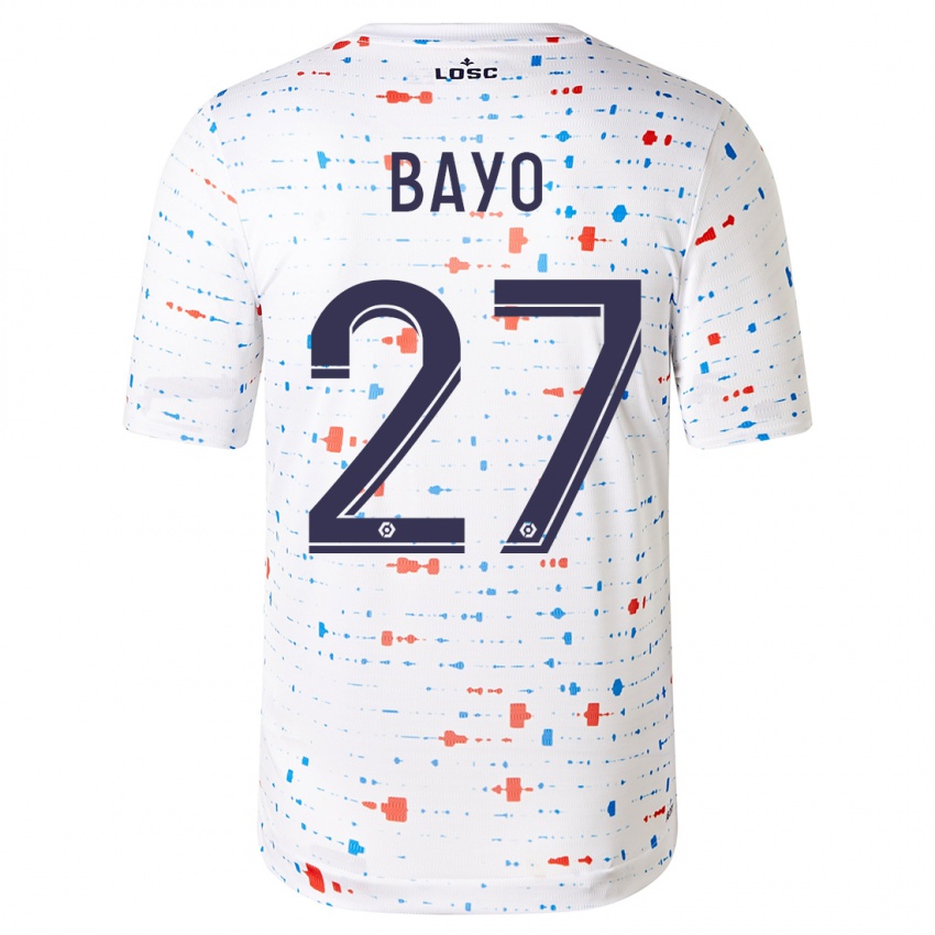 Homme Maillot Mohamed Bayo #27 Blanc Tenues Extérieur 2023/24 T-Shirt Suisse