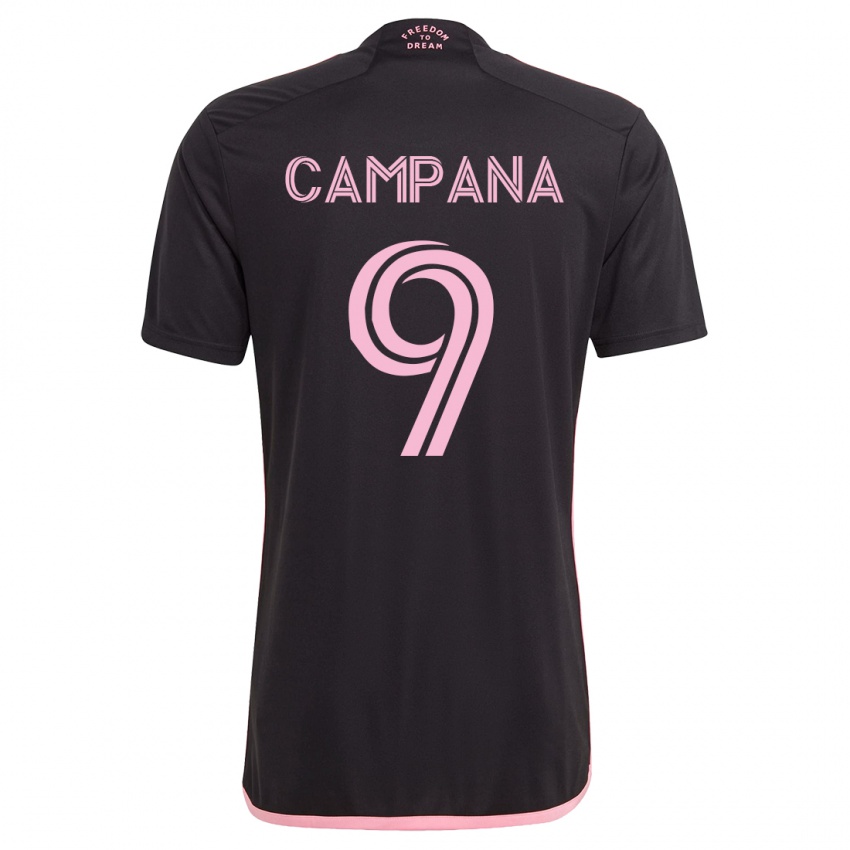 Homme Maillot Leonardo Campana #9 Noir Tenues Extérieur 2023/24 T-Shirt Suisse