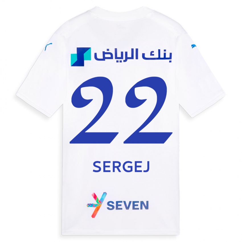 Homme Maillot Sergej Milinkovic-Savic #22 Blanc Tenues Extérieur 2023/24 T-Shirt Suisse