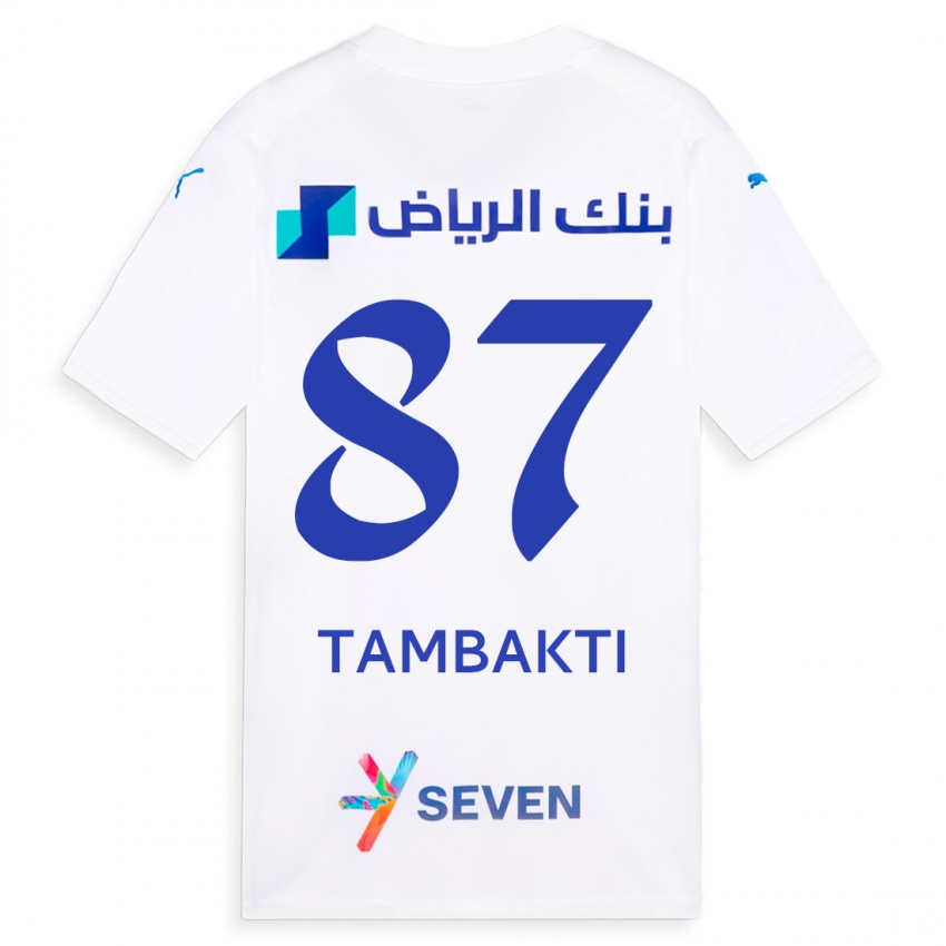 Herren Hassan Tambakti #87 Weiß Auswärtstrikot Trikot 2023/24 T-Shirt Schweiz