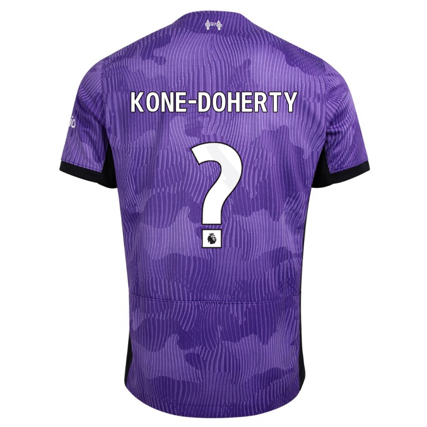 Homme Maillot Trent Kone-Doherty #0 Violet Troisieme 2023/24 T-Shirt Suisse