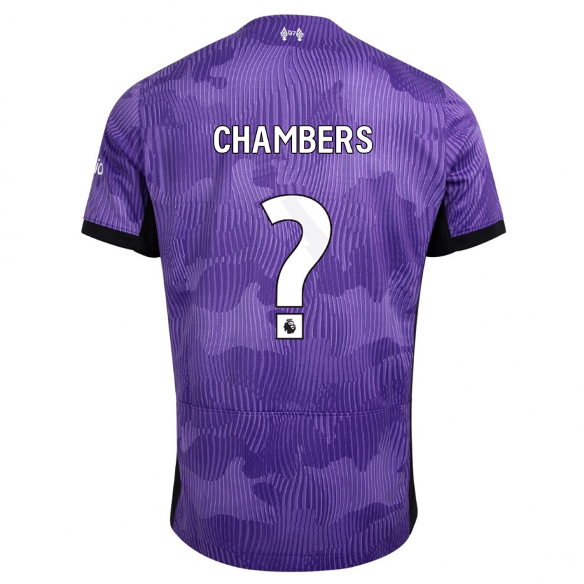 Homme Maillot Luke Chambers #0 Violet Troisieme 2023/24 T-Shirt Suisse