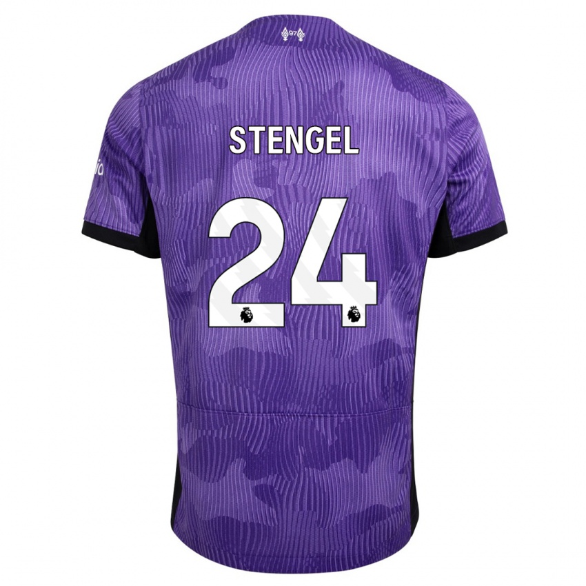 Homme Maillot Katie Stengel #24 Violet Troisieme 2023/24 T-Shirt Suisse